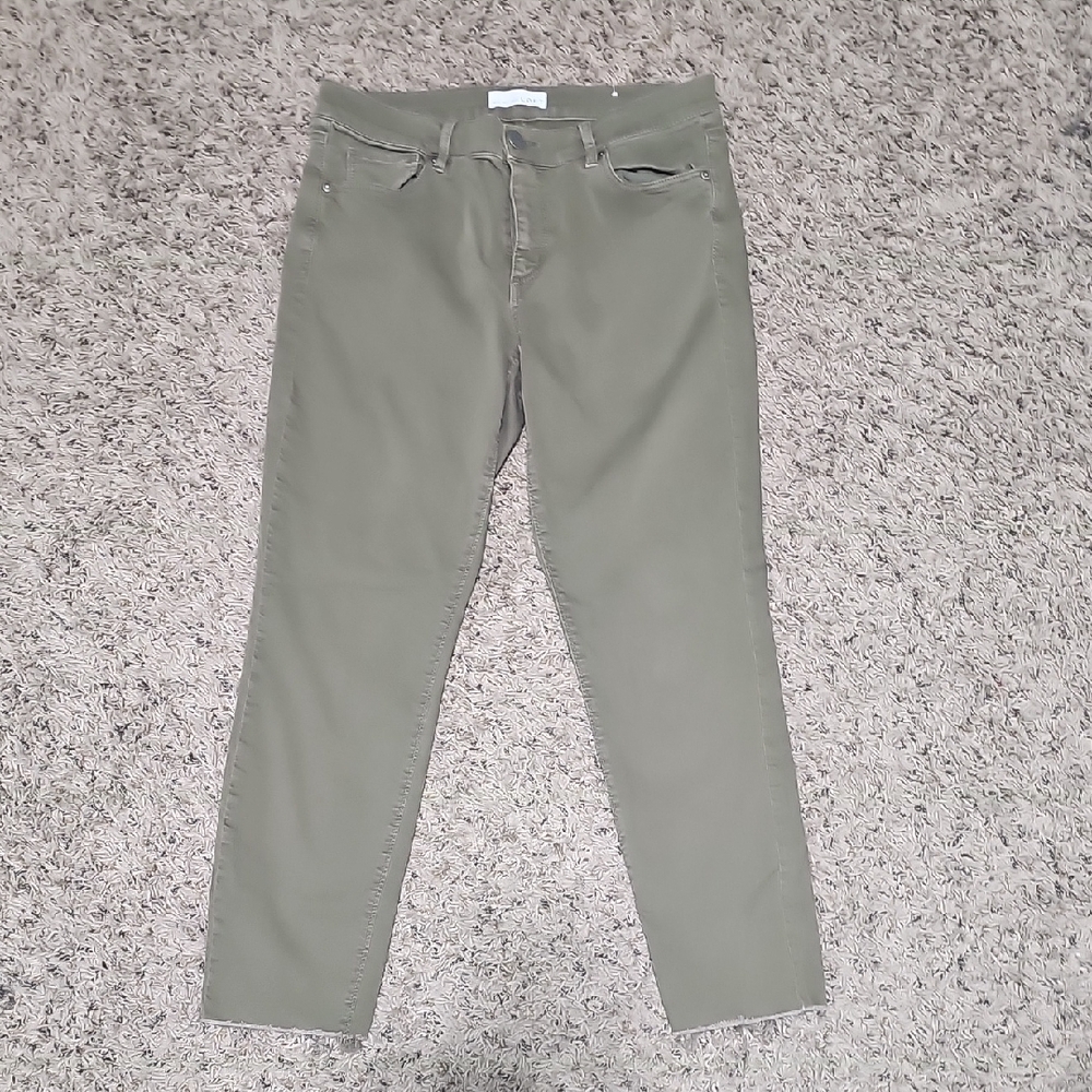 LOFT Khaki Green Denim Pants